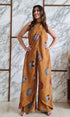 Mustard Tan Sarong Jumpsuit