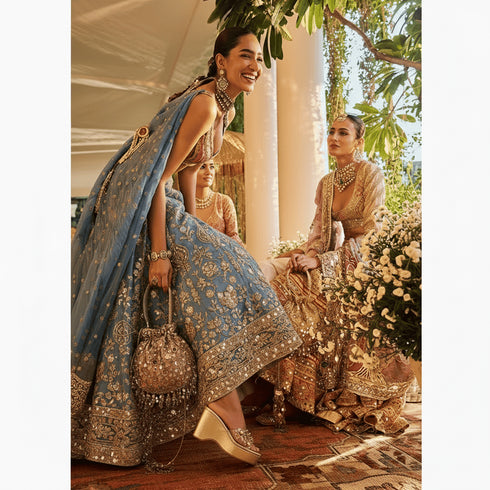 Luxurious Gold Studded Transparent Strap Wedges – Women’s Fashion