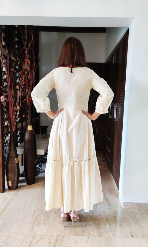 Off White Baggy Dress