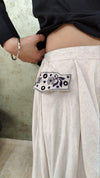 Off White Dhoti Drape Pant Set - view 6