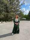 Olive Green Sharara Set - view 10
