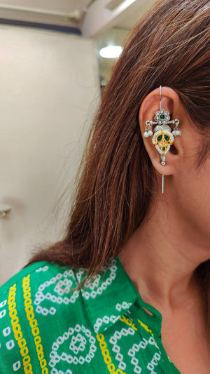 Oxidised Green Statement Ear Cuff