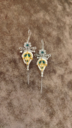 Oxidised Green Statement Ear Cuff - view 3
