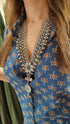 Oxidized Flower Necklace Set - view 7