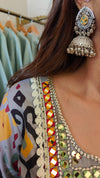 Oxidized Silver Jhumka Earrings - view 4
