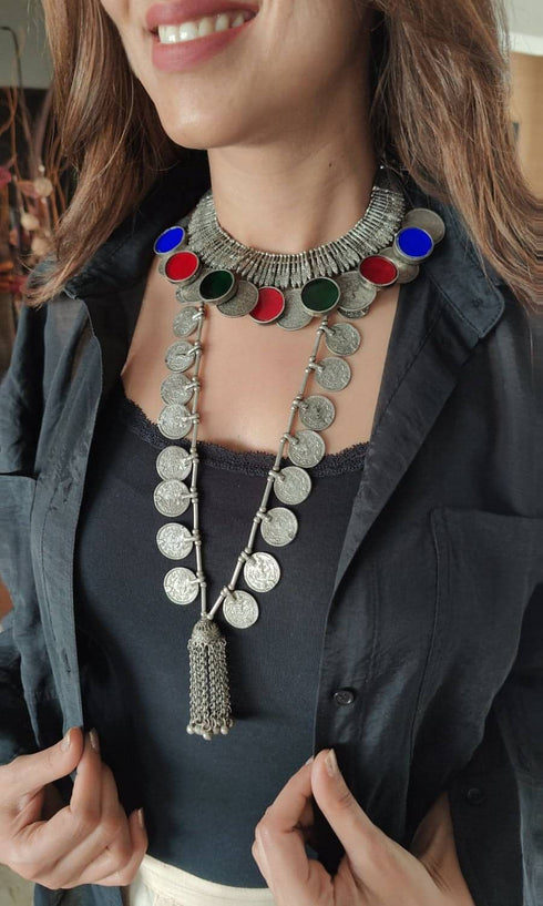 Paisa Glass Choker Necklace