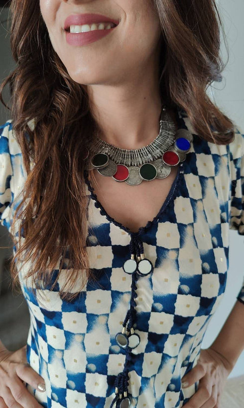 Paisa Glass Choker Necklace