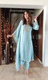 Pastel Blue Kaftan And Pant