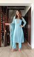 Pastel Blue Kaftan And Pant