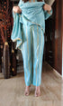 Pastel Blue Kaftan And Pant