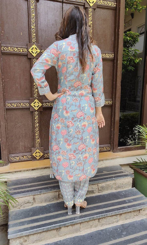 Pastel Blue Pathani Set