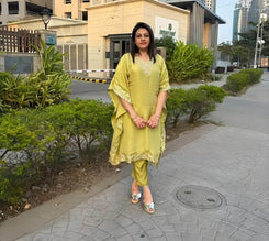 Pastel Green Kaftan Set