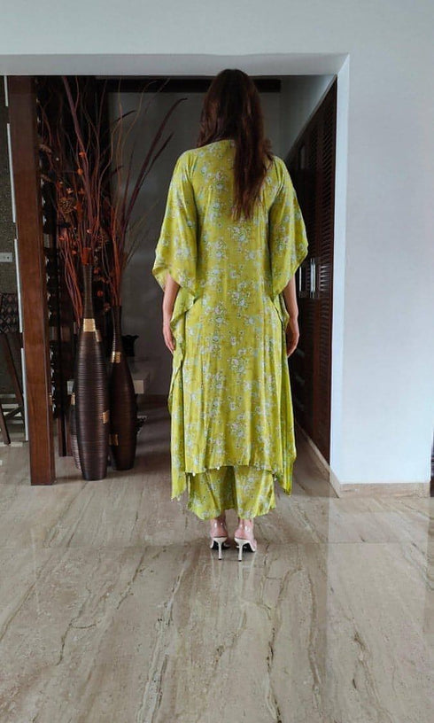 Pastel Green Kaftan Set