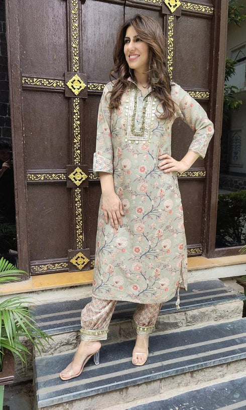 Pastel Green Pathani Set