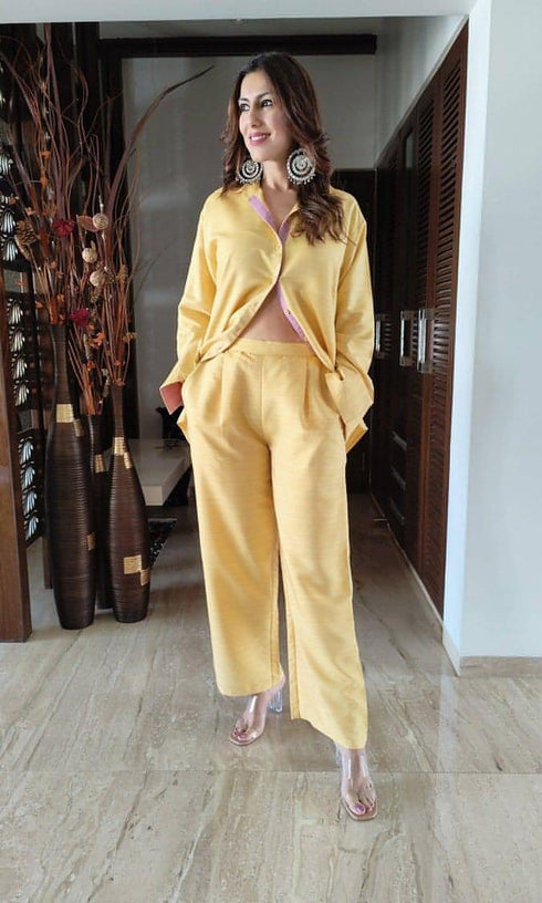 Pastel Yellow Coord Set