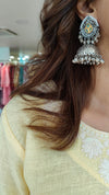 Pastel Yellow Floral Embroidered Farshi Set - view 7