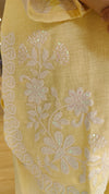 Pastel Yellow Floral Embroidered Farshi Set - view 8