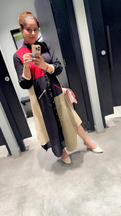 Patchwork Black Shirt Gown - view 8