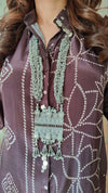 Crepe Brown Bandhini Shirt