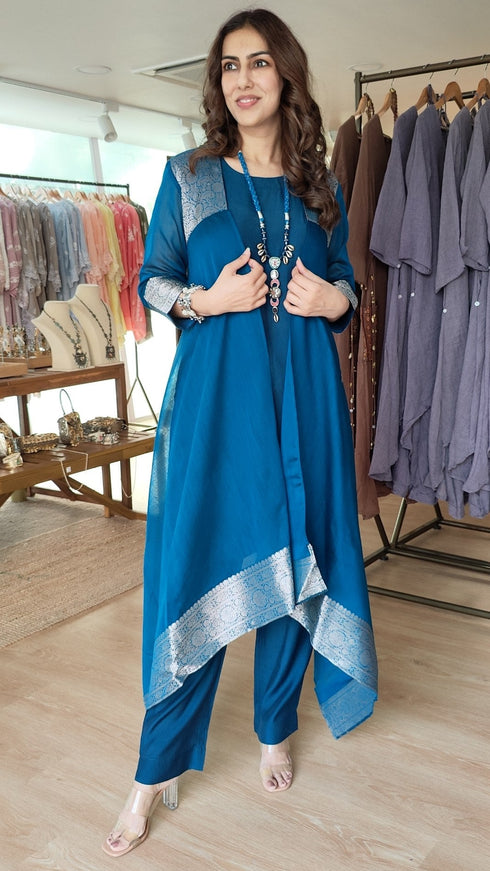 Banarasi Blue 4 Piece Set