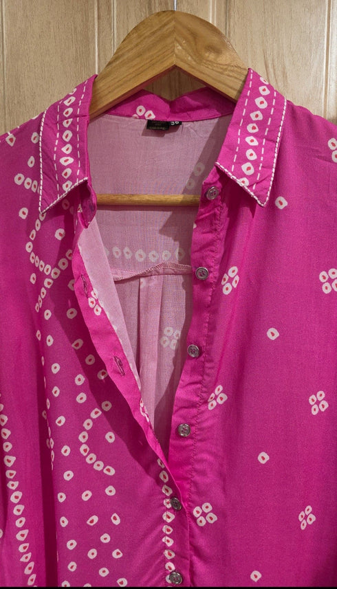 Pink Bandhini Shirt - view 4
