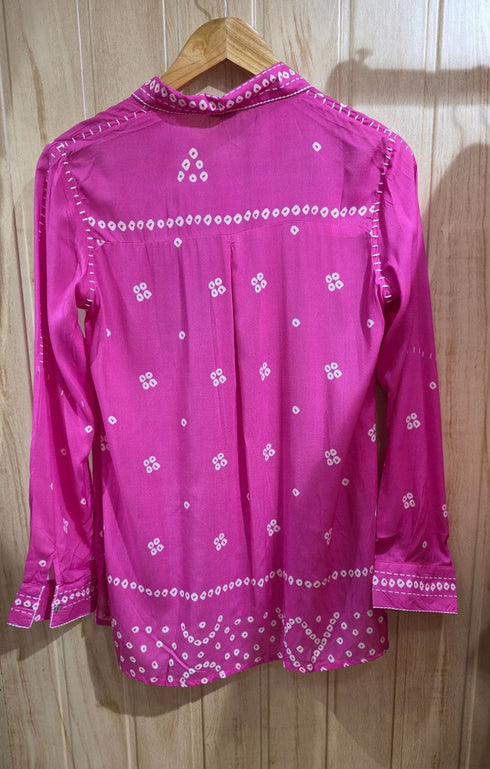 Pink Bandhini Shirt - view 5