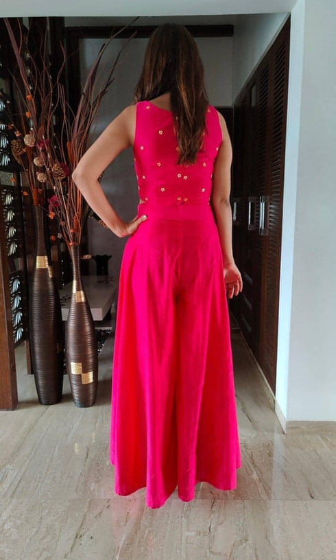 Pink Coord Set - Sleeve Fabric Provided