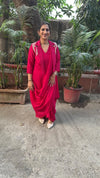 Pink Drape One Piece-dress with Jacket - view 12