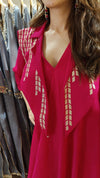 Pink Drape One Piece-dress with Jacket - view 2