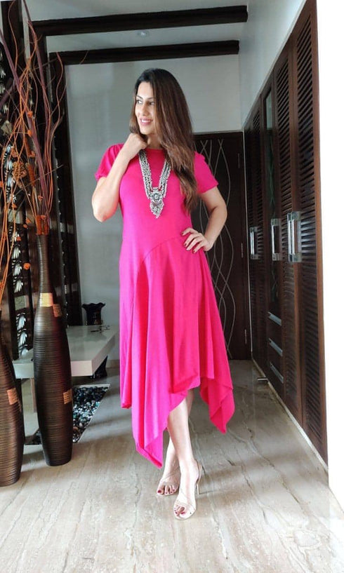 Pink Hi-Low Dress