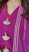 Pink Kurta Jacket Set