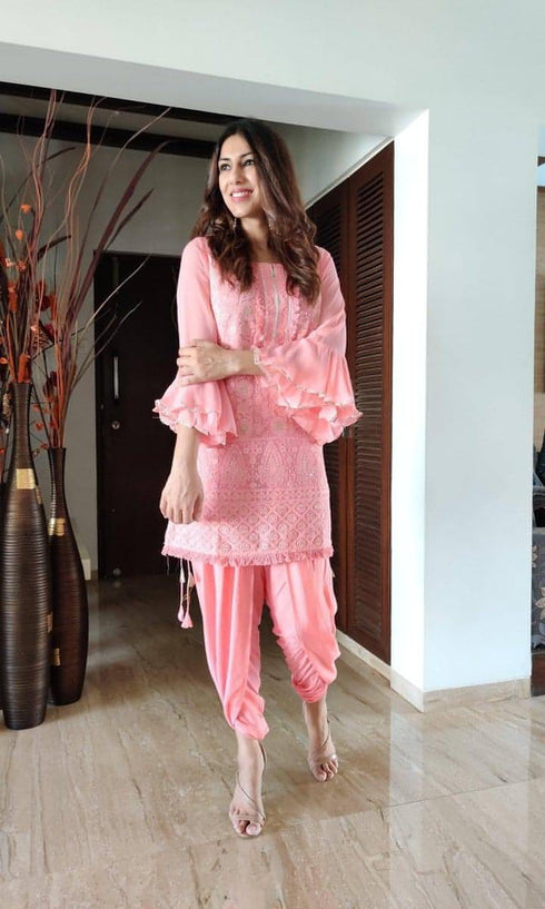 Pink Lucknowi Set