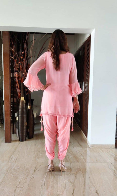 Pink Lucknowi Set