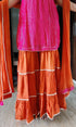 Pink Orange Sharara Set