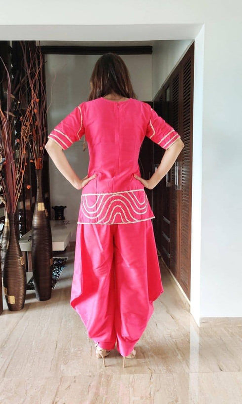 Pink Punjabi Pant Set