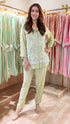 Pista Green Embellished Cutwork Coord Set