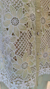 Pista Green Embellished Cutwork Coord Set - view 5