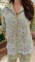 Pista Green Embellished Cutwork Coord Set - view 8