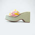 Pistachio Green Hand Embroidered Wedges - dcmumbai