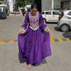 Purple Drape Skirt Set with Embroidered High-Low Top - view 52