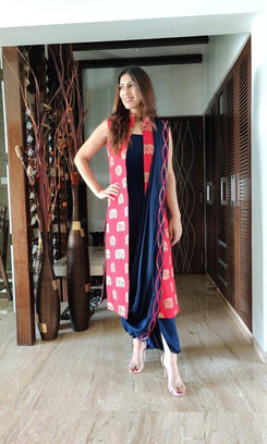 Red and Navy Blue Elephant Four Piece Set