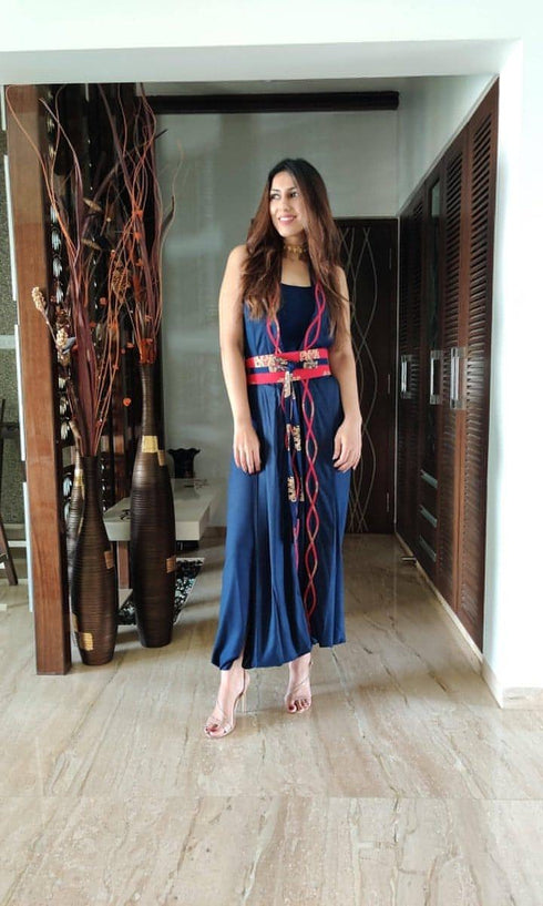 Red and Navy Blue Elephant Four Piece Set