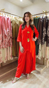 Red Coord Set with Necklaces - view 3