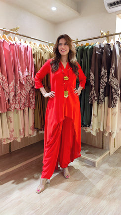 Red Coord Set with Necklaces - view 5
