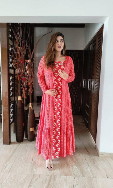 Red Dress and Jacket Set