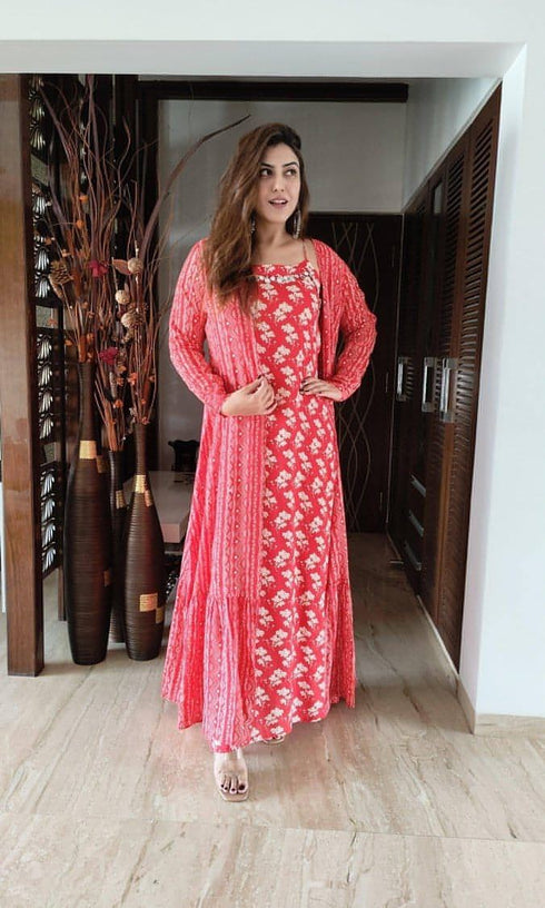 Red Dress and Jacket Set