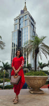 Red Embroidery Jumpsuit - view 9