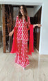 Red Floral Sharara Set