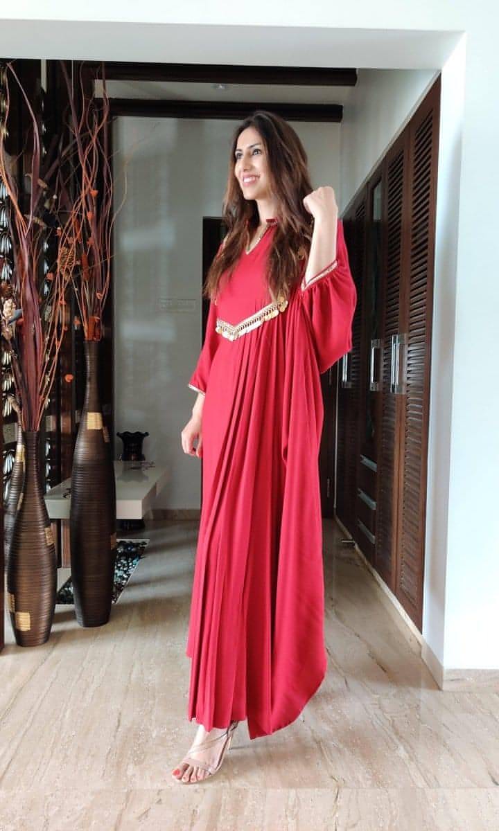 Red Kaftan Gown