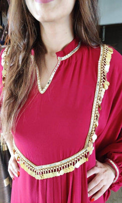 Red Kaftan Gown